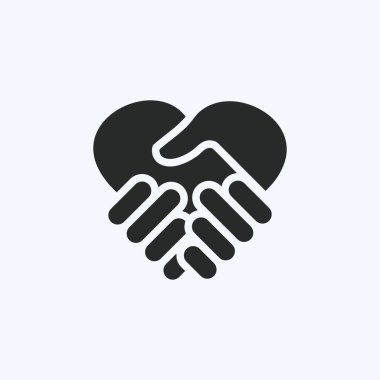 Simge Anlaşması. Eğitim sembolü için uygun. Kabartma tarzı. Basit dizayn edilebilir. tasarım şablonu. Basit resimleme