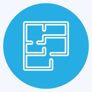 Simge Planları. Eğitim sembolü için uygun. Mavi gözlü. Basit dizayn edilebilir. tasarım şablonu. Basit resimleme