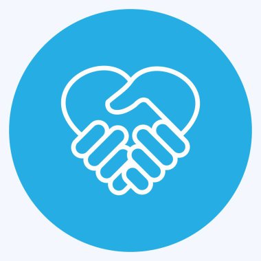 Simge Anlaşması. Eğitim sembolü için uygun. Mavi gözlü. Basit dizayn edilebilir. tasarım şablonu. Basit resimleme