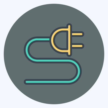 Simge şarjı. Eğitim sembolü için uygun. renk arkadaşı stili. Basit dizayn edilebilir. tasarım şablonu. Basit resimleme