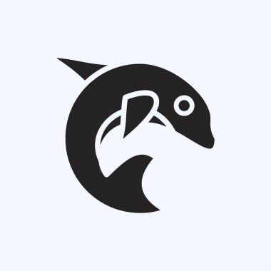 İkon Deniz Hayatı. Eğitim sembolü için uygun. Kabartma tarzı. Basit dizayn edilebilir. tasarım şablonu. Basit resimleme