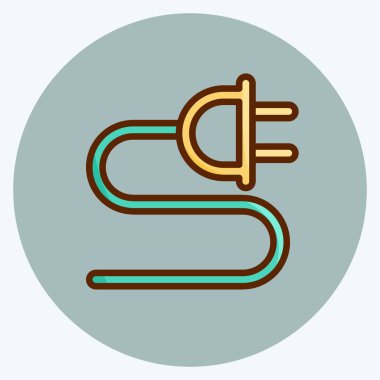 Simge şarjı. Eğitim sembolü için uygun. Düz stil. Basit dizayn edilebilir. tasarım şablonu. Basit resimleme