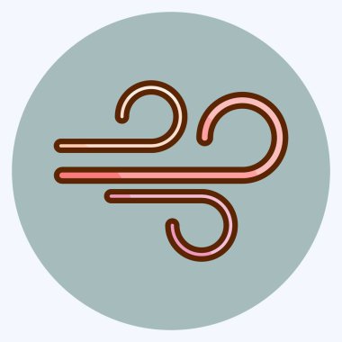 Simge Temiz Hava. Eğitim sembolü için uygun. Düz stil. Basit dizayn edilebilir. tasarım şablonu. Basit resimleme