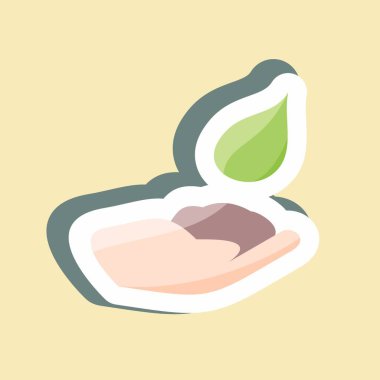 Etiket Ekolojisi. Eğitim sembolü için uygun. Basit dizayn edilebilir. tasarım şablonu. Basit resimleme