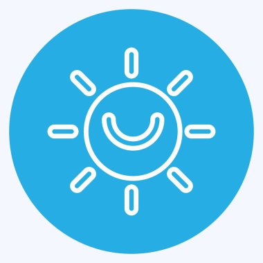 Simge Güneş Gücü. Eğitim sembolü için uygun. Mavi gözlü. Basit dizayn edilebilir. tasarım şablonu. Basit resimleme