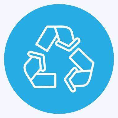 Simge Geri Dönüşümü. Eğitim sembolü için uygun. Mavi gözlü. Basit dizayn edilebilir. tasarım şablonu. Basit resimleme