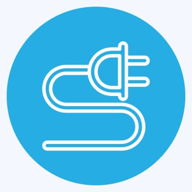 Simge şarjı. Eğitim sembolü için uygun. Mavi gözlü. Basit dizayn edilebilir. tasarım şablonu. Basit resimleme