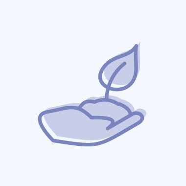 İkon Ekolojisi. Eğitim sembolü için uygun. İki ton stili. Basit dizayn edilebilir. tasarım şablonu. Basit resimleme