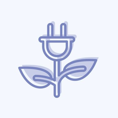 Simge Biyolojisi Enerji. Eğitim sembolü için uygun. İki ton stili. Basit dizayn edilebilir. tasarım şablonu. Basit resimleme