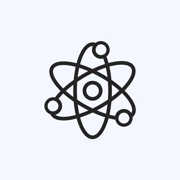Іконка Атомної Енергії Підходить Освітнього Символу Стиль Лінії Простий Дизайн — стоковий вектор