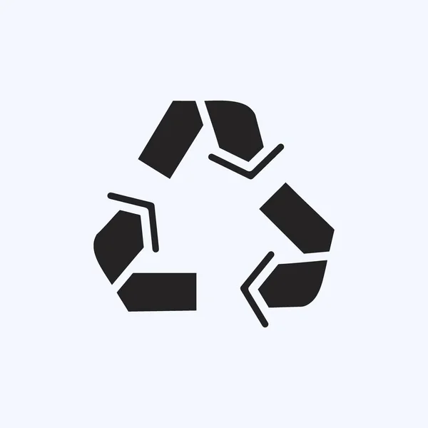 Reciclaje Iconos Adecuado Para Símbolo Educación Estilo Glifo Diseño Simple — Archivo Imágenes Vectoriales