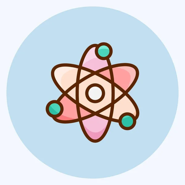 Іконка Атомної Енергії Підходить Освітнього Символу Плоский Стиль Простий Дизайн — стоковий вектор
