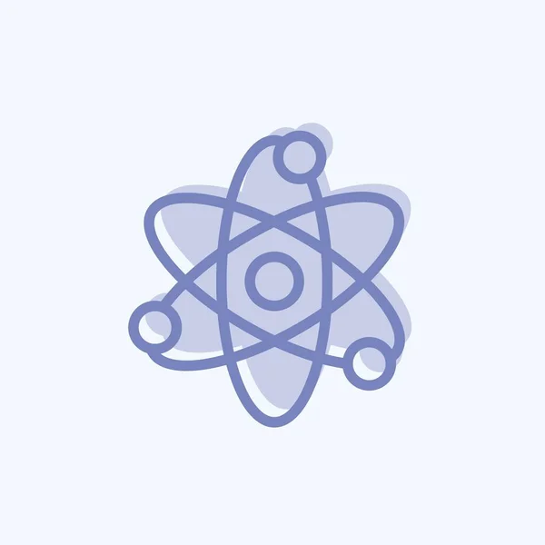 Атомна Енергія Ікона Підходящий Освітнього Символу Два Тони Простий Дизайн — стоковий вектор