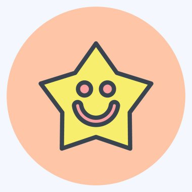 Uyuyan Işık Simgesi. Çocuk sembolü için uygun. renk arkadaşı stili. Basit dizayn edilebilir. tasarım şablonu. Basit resimleme