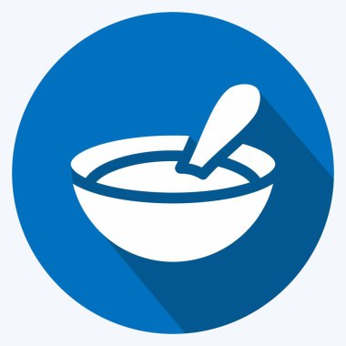 Icon Bebek Gevreği. Çocuk sembolü için uygun. Uzun gölge tarzı. Basit dizayn edilebilir. tasarım şablonu. Basit resimleme