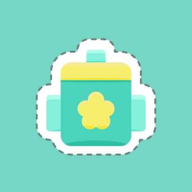 Etiketler Antrenman Kupasını kesti. Çocuk sembolü için uygun. Basit dizayn edilebilir. tasarım şablonu. Basit resimleme