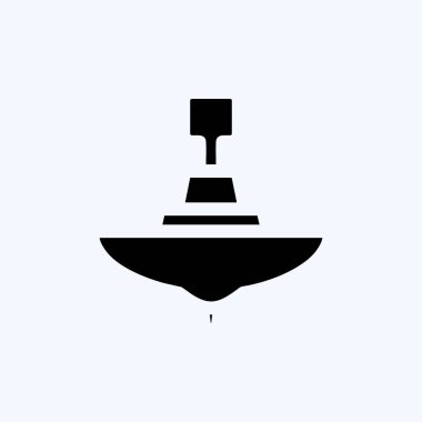 İkon Mırıldanma Tepesi. Çocuk sembolü için uygun. Kabartma tarzı. Basit dizayn edilebilir. tasarım şablonu. Basit resimleme