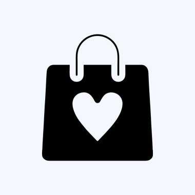 Simge Hediye Çantası. Çocuk sembolü için uygun. Kabartma tarzı. Basit dizayn edilebilir. tasarım şablonu. Basit resimleme