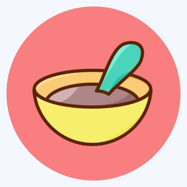 Icon Bebek Gevreği. Çocuk sembolü için uygun. Düz stil. Basit dizayn edilebilir. tasarım şablonu. Basit resimleme