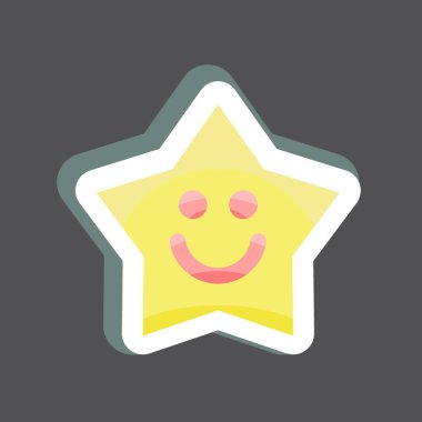 Uyuyan Işık Etiketi. Çocuk sembolü için uygun. Basit dizayn edilebilir. tasarım şablonu. Basit resimleme