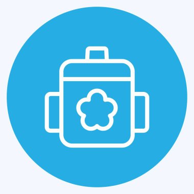 Simge Eğitim Kupası. Çocuk sembolü için uygun. Mavi gözlü. Basit dizayn edilebilir. tasarım şablonu. Basit resimleme