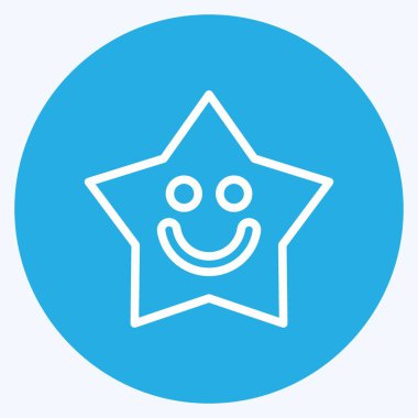 Uyuyan Işık Simgesi. Çocuk sembolü için uygun. Mavi gözlü. Basit dizayn edilebilir. tasarım şablonu. Basit resimleme