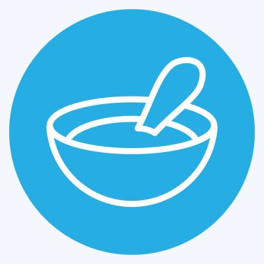 Icon Bebek Gevreği. Çocuk sembolü için uygun. Mavi gözlü. Basit dizayn edilebilir. tasarım şablonu. Basit resimleme