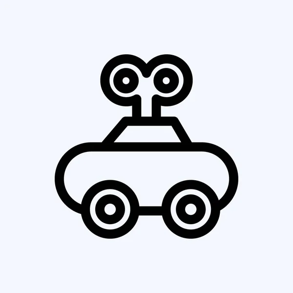 Піктограма Годинникового Механізму Автомобіля Підходить Дитячого Символу Стиль Лінії Простий — стоковий вектор