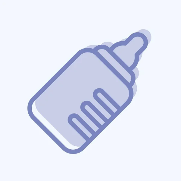 Icon Baby Bottle Vhodný Pro Dětský Symbol Dvoubarevný Styl Jednoduchý — Stockový vektor