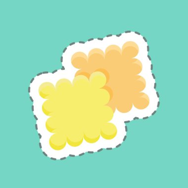 Çıkartma çizgisi Kurabiyeleri kesti. Pastane sembolü için uygun. Basit dizayn edilebilir. tasarım şablonu. Basit resimleme