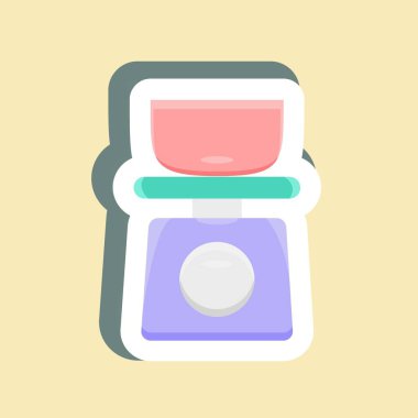 Çıkartma Mutfağı Ölçekleri. Pastane sembolü için uygun. Basit dizayn edilebilir. tasarım şablonu. Basit resimleme