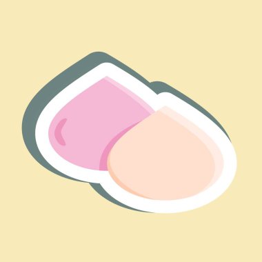 Çıkartmalı börek. Pastane sembolü için uygun. Basit dizayn edilebilir. tasarım şablonu. Basit resimleme