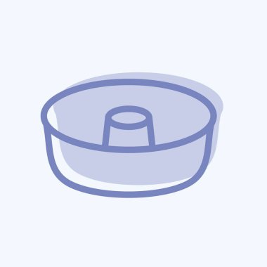 Kek kalıbı. Pastane sembolü için uygun. İki ton stili. Basit dizayn edilebilir. tasarım şablonu. Basit resimleme