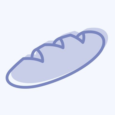 Simge Ekmek. Pastane sembolü için uygun. İki ton stili. Basit dizayn edilebilir. tasarım şablonu. Basit resimleme