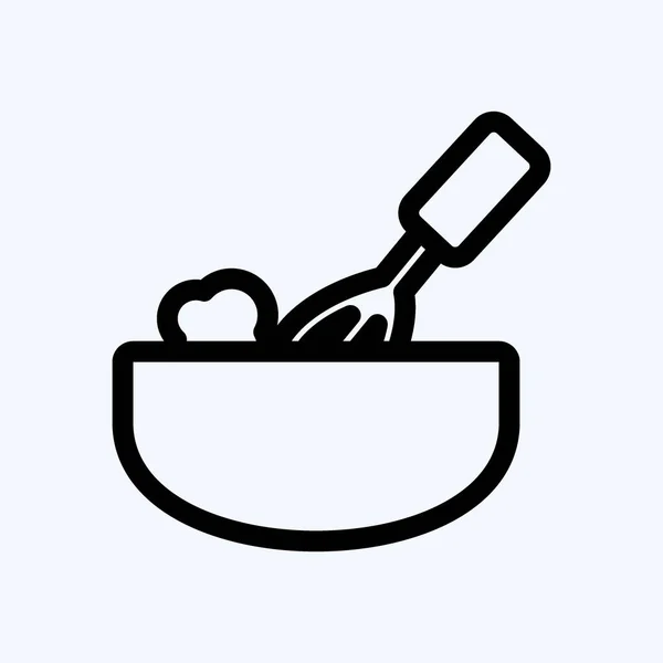 Icon Dough Shaker Adecuado Para Símbolo Panadería Estilo Línea Diseño — Archivo Imágenes Vectoriales