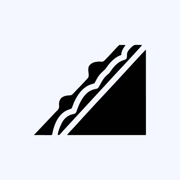 İkonlu sandviç. Pastane sembolü için uygun. Kabartma tarzı. Basit dizayn edilebilir. tasarım şablonu. Basit resimleme