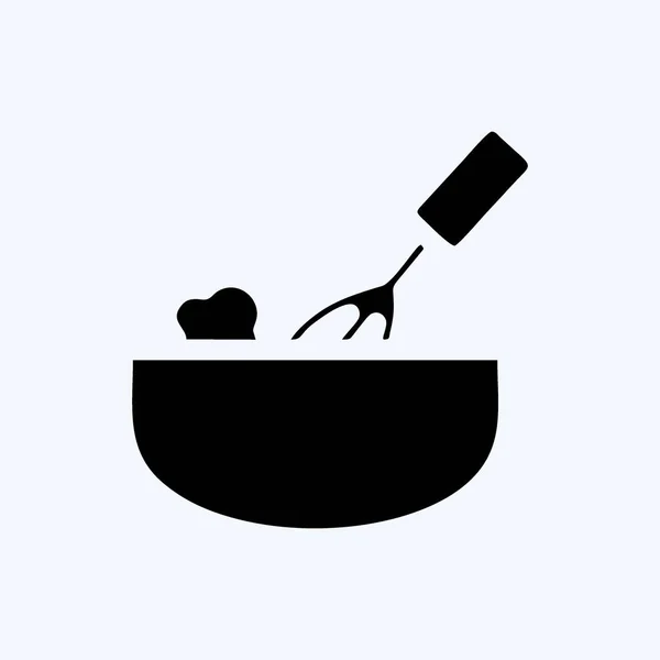 Icon Hamur Sallayıcısı Pastane Sembolü Için Uygun Kabartma Tarzı Basit — Stok Vektör