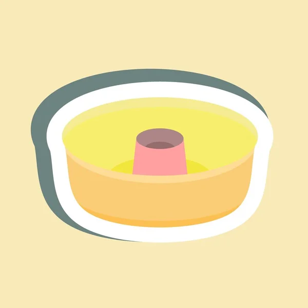 Sticker Cake Mold Suitable Bakery Symbol Simple Design Editable Design — Stock Vector