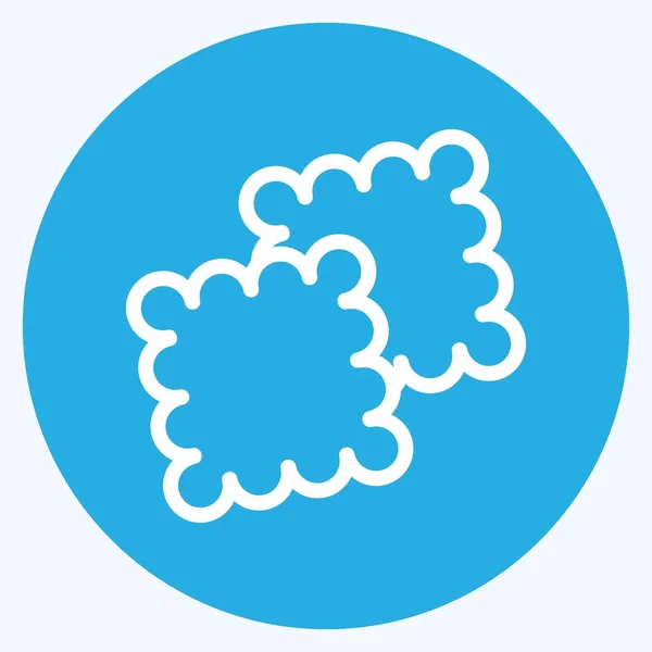 Μπισκότα Εικονιδίου Κατάλληλο Για Σύμβολο Αρτοποιίας Μπλε Μάτια Απλό Σχεδιασμό — Διανυσματικό Αρχείο