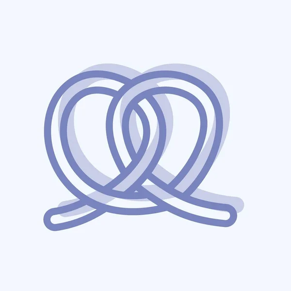 Ікона Прецеля Підходить Символу Бекері Два Тони Простий Дизайн Редагований — стоковий вектор