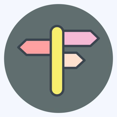 Simge İşareti. Eğitim sembolü için uygun. renk arkadaşı stili. Basit dizayn edilebilir. tasarım şablonu. Basit resimleme