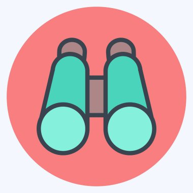 Simge dürbünü. Eğitim sembolü için uygun. renk arkadaşı stili. Basit dizayn edilebilir. tasarım şablonu. Basit resimleme