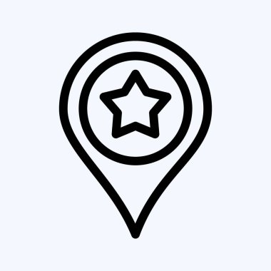 Simge konumu. Eğitim sembolü için uygun. Sıra tarzı. Basit dizayn edilebilir. tasarım şablonu. Basit resimleme