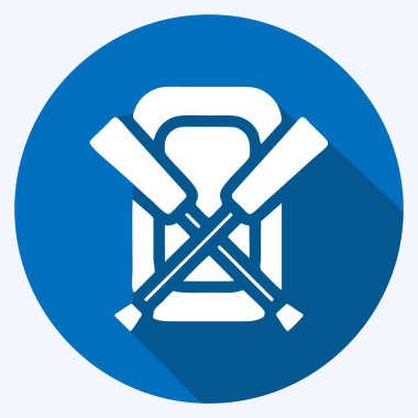 Kauçuk Tekne ikonu. Eğitim sembolü için uygun. Uzun gölge tarzı. Basit dizayn edilebilir. tasarım şablonu. Basit resimleme