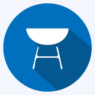 İkon Izgara. Eğitim sembolü için uygun. Uzun gölge tarzı. Basit dizayn edilebilir. tasarım şablonu. Basit resimleme