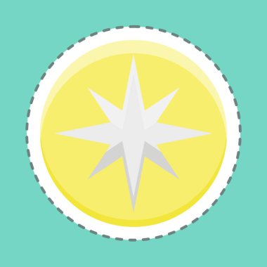 Çıkartma çizgisi Rüzgar Gülü 'nü kesti. Eğitim için uygun. Basit dizayn edilebilir. tasarım şablonu. Basit resimleme