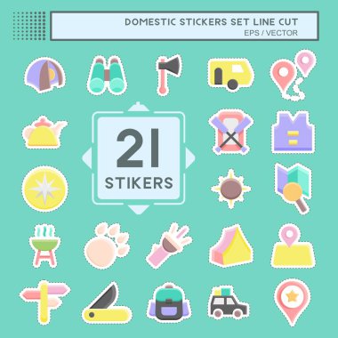 Çıkartma çizgisi kesilmiş. Eğitim için uygun. Basit dizayn edilebilir. tasarım şablonu. Basit resimleme