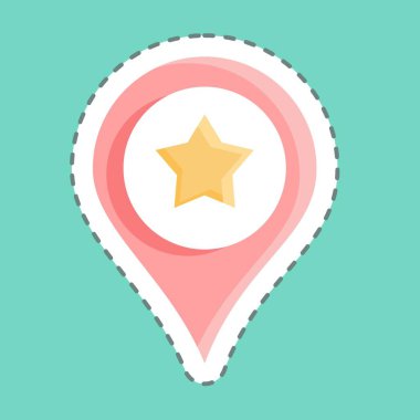 Çıkartma hattı kesme Konumu. Eğitim için uygun. Basit dizayn edilebilir. tasarım şablonu. Basit resimleme