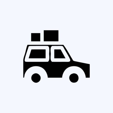 Simge SUv. Eğitim sembolü için uygun. Kabartma tarzı. Basit dizayn edilebilir. tasarım şablonu. Basit resimleme