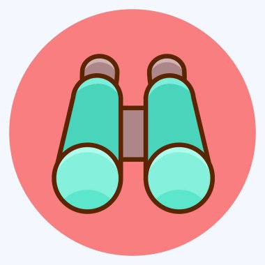 Simge dürbünü. Eğitim sembolü için uygun. Düz stil. Basit dizayn edilebilir. tasarım şablonu. Basit resimleme